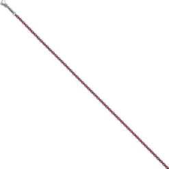 1,9mm Kette Rundankerkette aus Edelstahl dunkelrote Lackierung Halsschmuck, 50cm