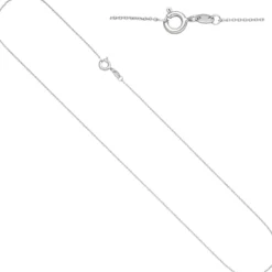 0,9mm Kette Rundankerkette, 333 Gold Weißgold Halsschmuck Weißgoldkette, 42cm