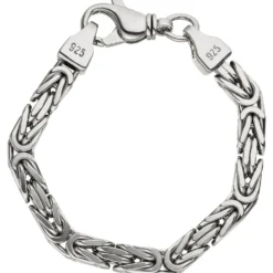 7mm Königsarmband Armband Armschmuck aus 925 Silber 23cm Herren