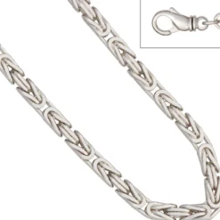 6mm Königsarmband Armkette Armschmuck 925 Silber rhodiniert massiv Herren 23cm