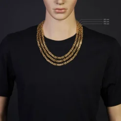7mm Königskette aus 585 Gold Gelbgold Kette Halskette 70cm Herren