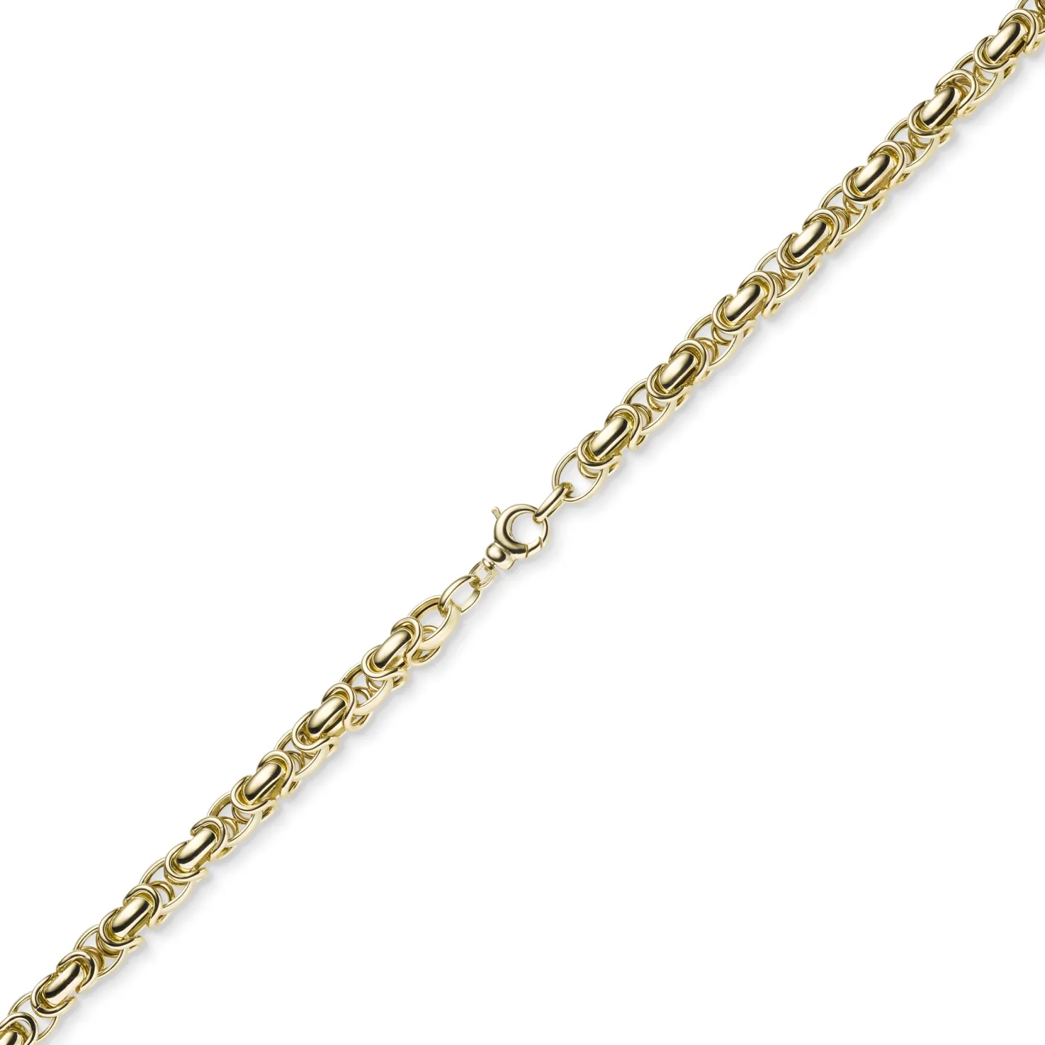 7mm Königskette aus 585 Gold Gelbgold Kette Halskette 55cm rund abgerundet