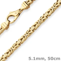 5,1mm Königskette Goldkette Collier Halskette aus 585 Gold Gelbgold 50cm