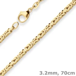 3,2mm Königskette Goldkette Collier Halskette aus 585 Gold Gelbgold 70cm