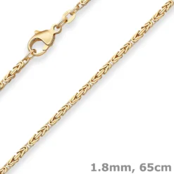 1,8mm Königskette Goldkette Collier Halskette aus 333 Gold Gelbgold 65cm