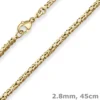 2,8mm Königskette Goldkette Collier Halskette aus 585 Gold Gelbgold 45cm