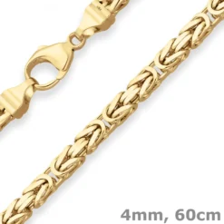 4mm Königskette Goldkette Collier Halskette aus 333 Gold Gelbgold 60cm