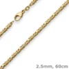 2,5mm Königskette Goldkette Collier Halskette aus 585 Gold Gelbgold 60cm
