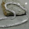 6mm Königskette Halskette Collier diamantiert aus 925 Silber 60cm Herren