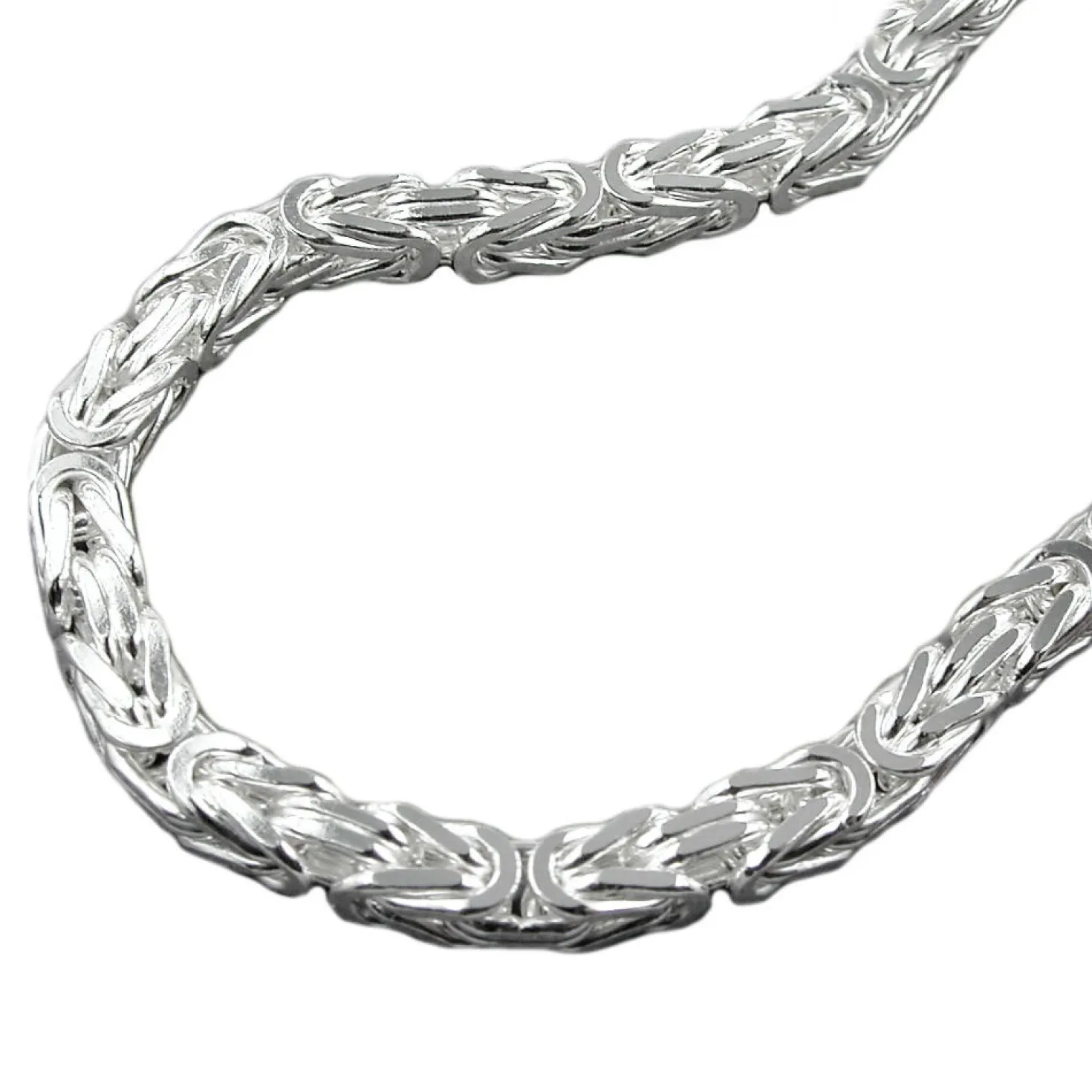5mm Königskette Halskette Collier aus 925 Silber vierkant 70cm Halsschmuck