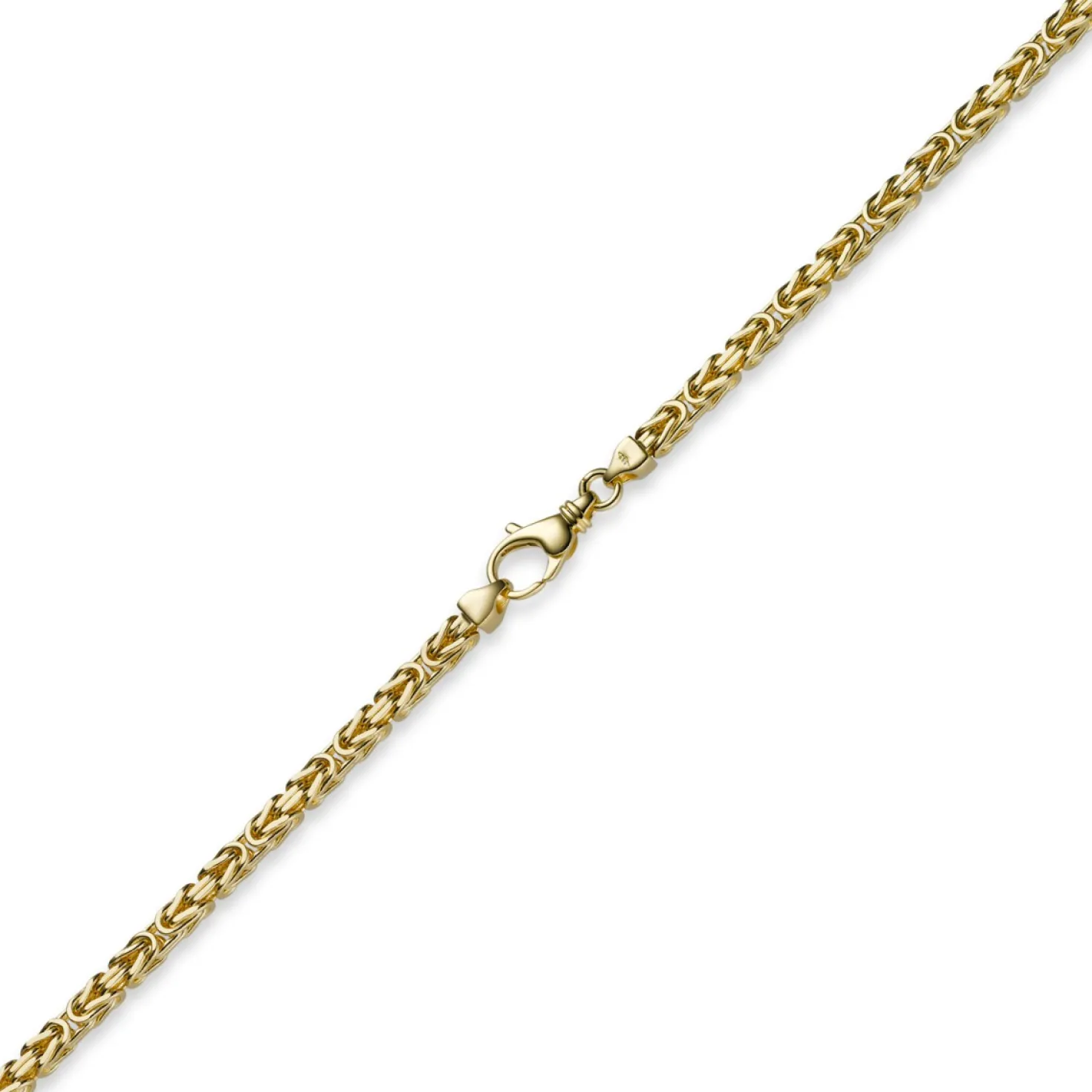 3,5mm Königskette Halskette Kette aus 750 Gold Gelbgold, 70cm, Herren