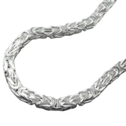 4mm Königskette Halskette Kette Collier, 925 Silber, 55cm, Unisex