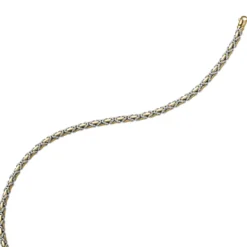 4,5mm Königskette Halskette Kette aus 585 Gold gelb/weiß bicolor 60cm Unisex