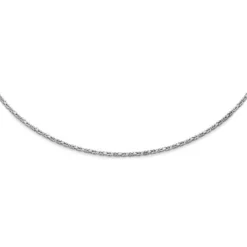 4mm Königskette Kette aus 750 Weißgold, massiv, 60cm, Goldkette Herren