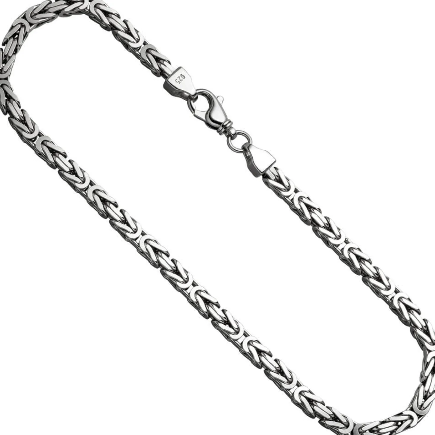 7,2mm Königskette Kette Collier Halsschmuck 925 Silber 50cm Unisex