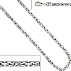 3,1mm Königskette Kette Collier Halsschmuck 925 Silber 45cm Unisex