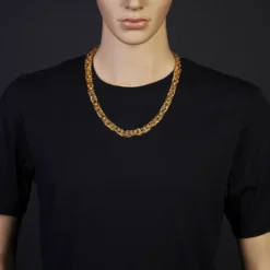 9mm Königskette Kette Halskette aus 585 Gold Gelbgold 65cm Herren