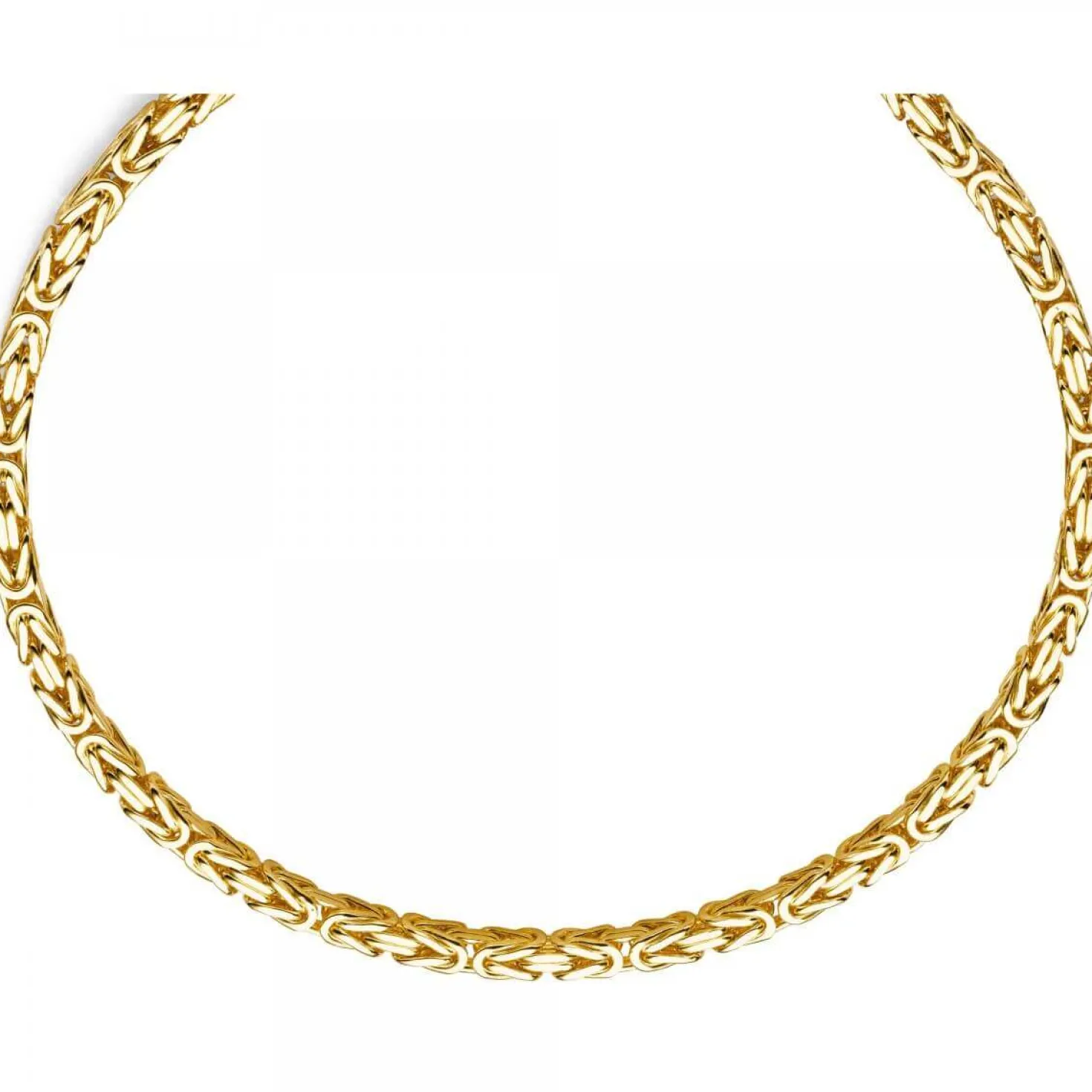 10mm Königskette Kette Halskette aus 585 Gold Gelbgold 70cm Herren