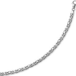 7mm Königskette Kette Halskette aus 585 Gold Weißgold 70cm Herren