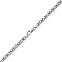 9mm Königskette Kette Halskette aus 585 Gold Weißgold 60cm Herren
