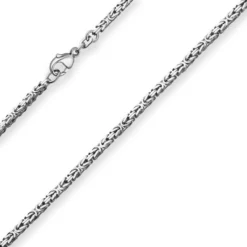 2,8mm Königskette Silberkette Collier Halskette aus 925 Silber rhodiniert 60cm