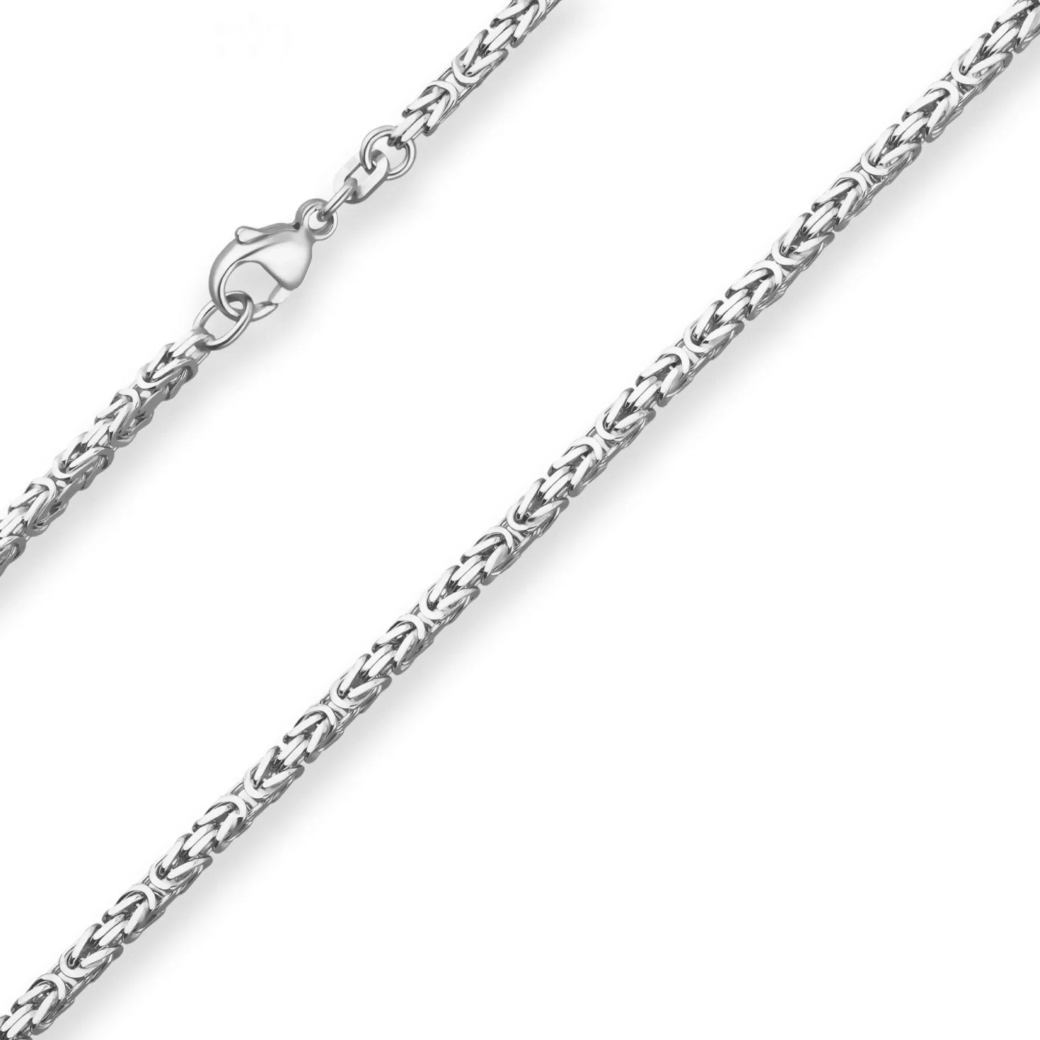 2,8mm Königskette Silberkette Collier Halskette aus 925 Silber 55cm