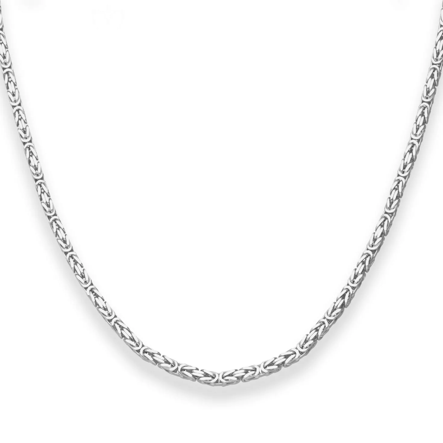 2,8mm Königskette Silberkette Collier Halskette aus 925 Silber 80cm
