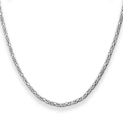 2,8mm Königskette Silberkette Collier Halskette aus 925 Silber rhodiniert 55cm