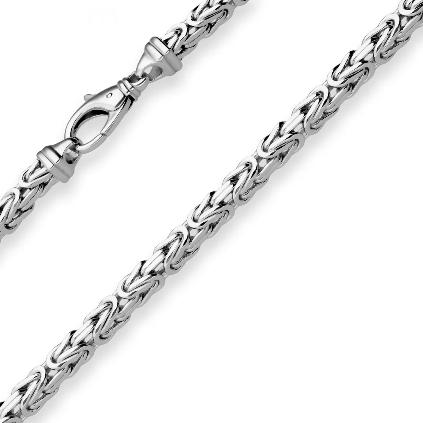 5,6mm Königskette Silberkette Collier Halskette aus 925 Silber rhodiniert 60cm