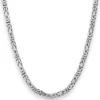 5,1mm Königskette Silberkette Collier Halskette aus 925 Silber rhodiniert 50cm