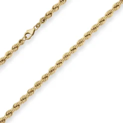 5,4mm Kordelkette Goldkette Collier Halskette aus 333 Gold Gelbgold 45cm