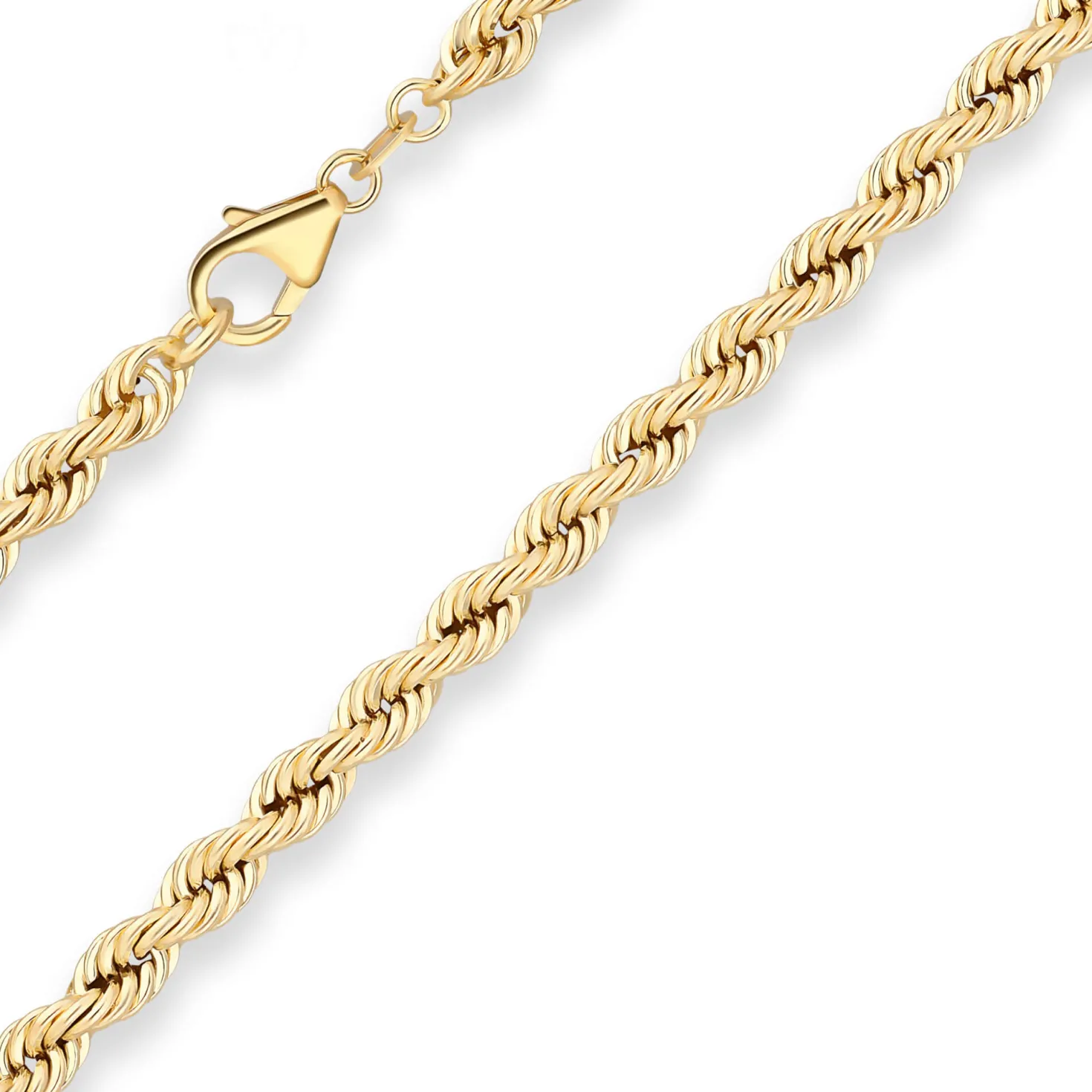 4,4mm Kordelkette Goldkette Collier Halskette aus 585 Gold Gelbgold 50cm