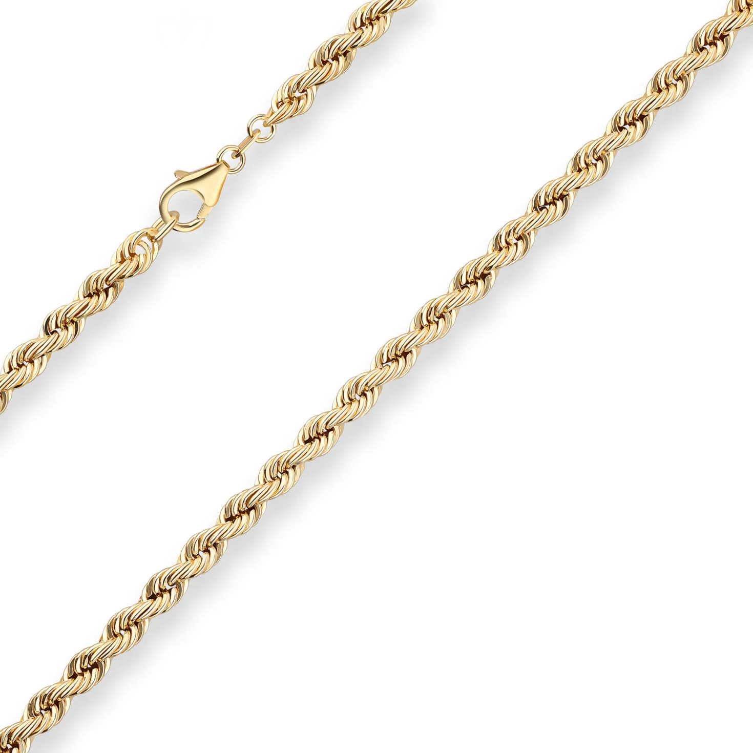 4,4mm Kordelkette Goldkette Collier Halskette aus 585 Gold Gelbgold 50cm