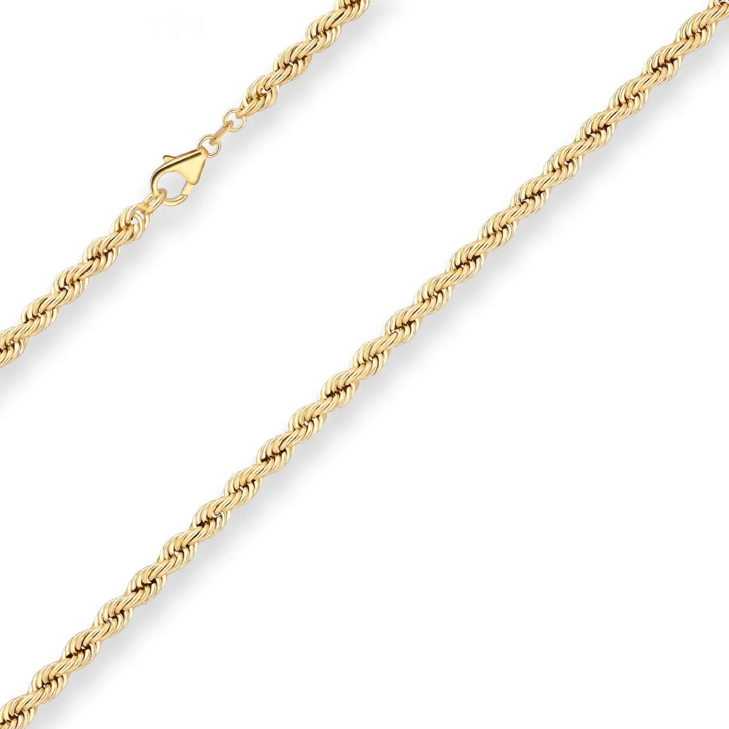 4,4mm Kordelkette Goldkette Collier Halskette aus 585 Gold Gelbgold 45cm
