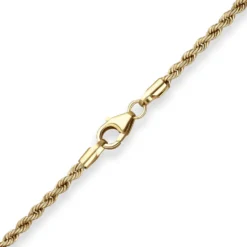 2,1mm Kordelkette Goldkette Collier Halskette aus 585 Gold Gelbgold 45cm