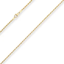 1,8mm Kordelkette massiv Goldkette Collier Halskette aus 750 Gold Gelbgold 50cm