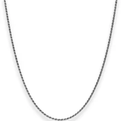 1,5mm Kordelkette massiv Kette Collier Halskette aus 925 Silber rhodiniert 60cm