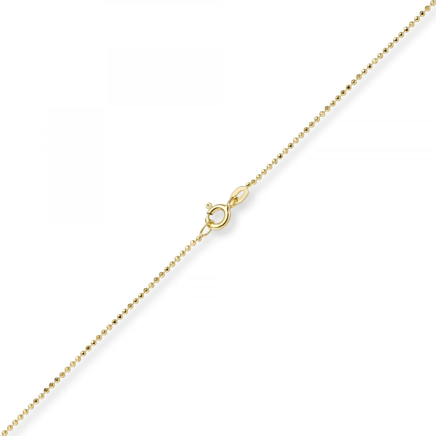 1mm Kugelkette diamantiert Kette Goldkette Halskette aus 585 Gold Gelbgold, 42cm