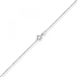 1mm Kugelkette diamantiert Kette Goldkette Halskette aus 585 Gold Weißgold, 40cm