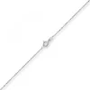 1mm Kugelkette diamantiert Kette Goldkette Halskette aus 585 Gold Weißgold, 55cm