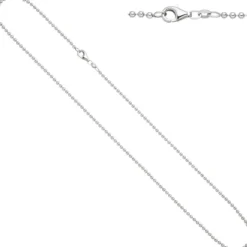 1,2mm Kugelkette diamantiert Kette Halskette Collier aus 925 Silber, 38cm