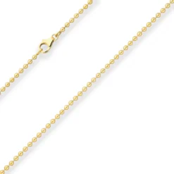 2,5mm Kugelkette Goldkette Collier Halskette aus 585 Gold Gelbgold 45cm