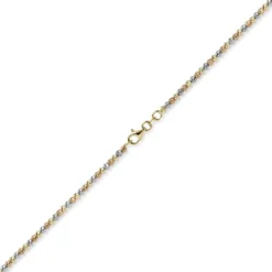 2,2mm Kugelkette Halskette aus 585 Gold gelb/rot/weiß tricolor diamantiert 50cm