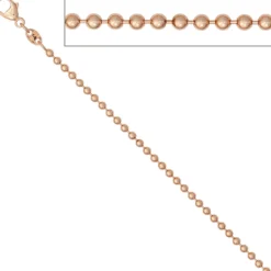 2mm Kugelkette Halskette Collier Halsschmuck aus 585 Gold Rotgold 45cm