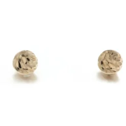 6mm Kugel Ohrstecker Stecker Ohrschmuck 750 Gold Rotgold diamantiert