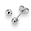 4mm Kugel Ohrstecker Stecker Ohrschmuck 750 Gold Weißgold diamantiert