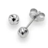 4mm Kugel Ohrstecker Stecker Ohrschmuck 585 Gold Weißgold diamantiert
