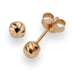 4mm Kugel Ohrstecker Stecker Ohrschmuck 585 Gold Rotgold diamantiert