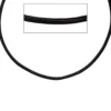 2mm Lederkette Lederband, schwarz, Karabiner 925 Silber, Unisex, 50cm