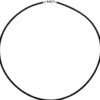 2mm Lederkette Lederband, schwarz, Karabiner 925 Silber, Unisex, 70cm